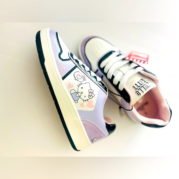 Hello Kitty by Sanrio Women’s Lavendar Casual Court Sneaker, Regular Width 6 - Picture 1 of 9